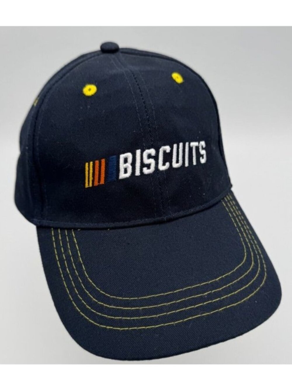 BISCUITS Air Force Racing Strapback Hat Adjustable Cap Navy Blue One Size